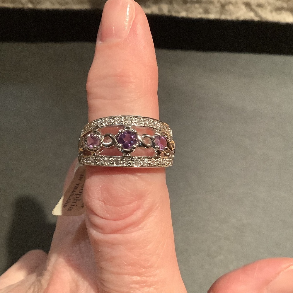 Lia Sophia Amethyst Ring